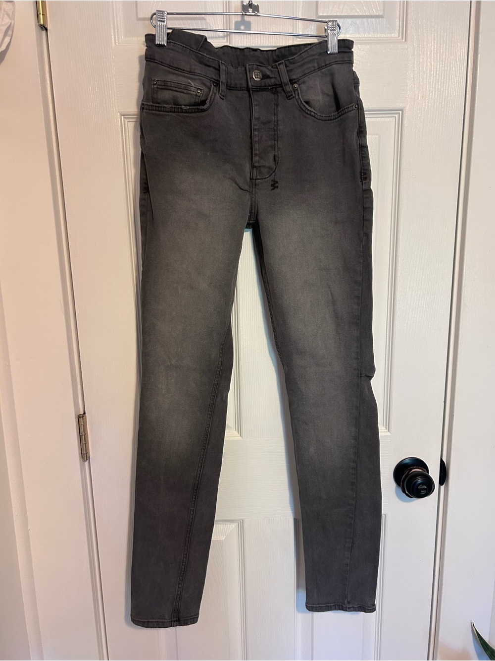 Ksubi Men's Washed Charcoal Slim Jeans